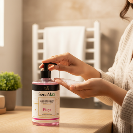 Sabonete liquido para mãos, corpo e rosto Pitaya 500ml - Rosa