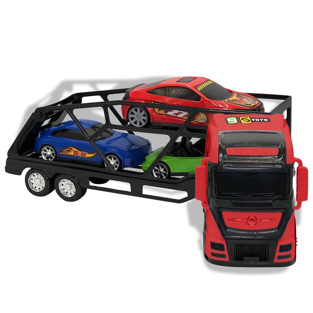 Caminhao Cegonheira Grande com 3 Carrinhos - Imagem 5