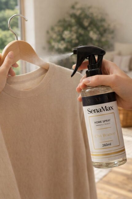 Spray Para ambientes e tecidos Chá branco 260ml - Transparente