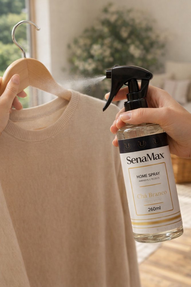 Spray Para ambientes e tecidos Chá branco 260ml - Transparente