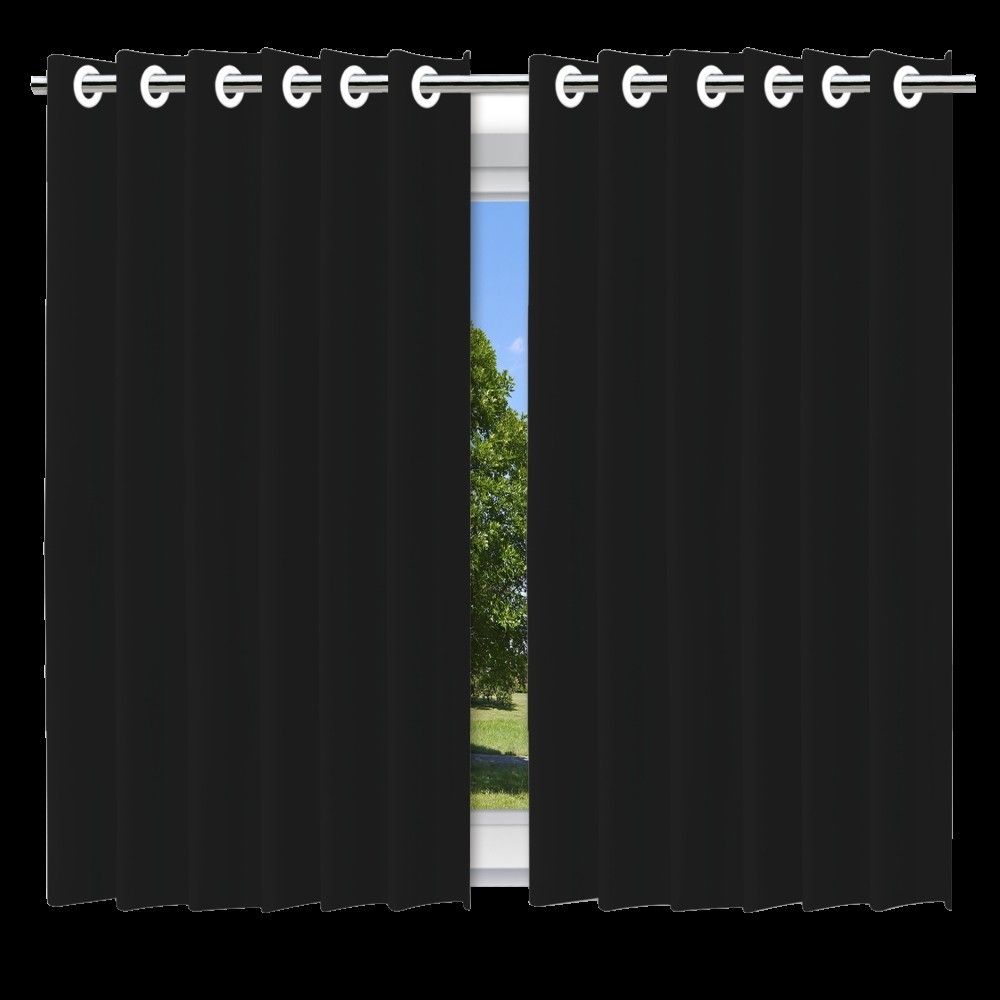 Cortina Blackout Preto com Ilhós - 280x250cm - Imagem 5