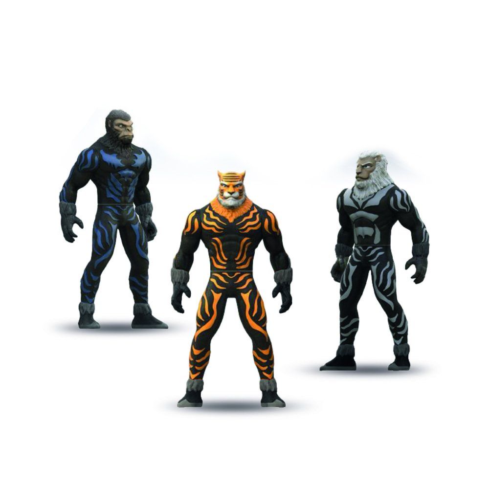Brinquedo Infantil Super Herói Animal War Figuras de Ação 15cm Resistente para Crianças - Imagem 3