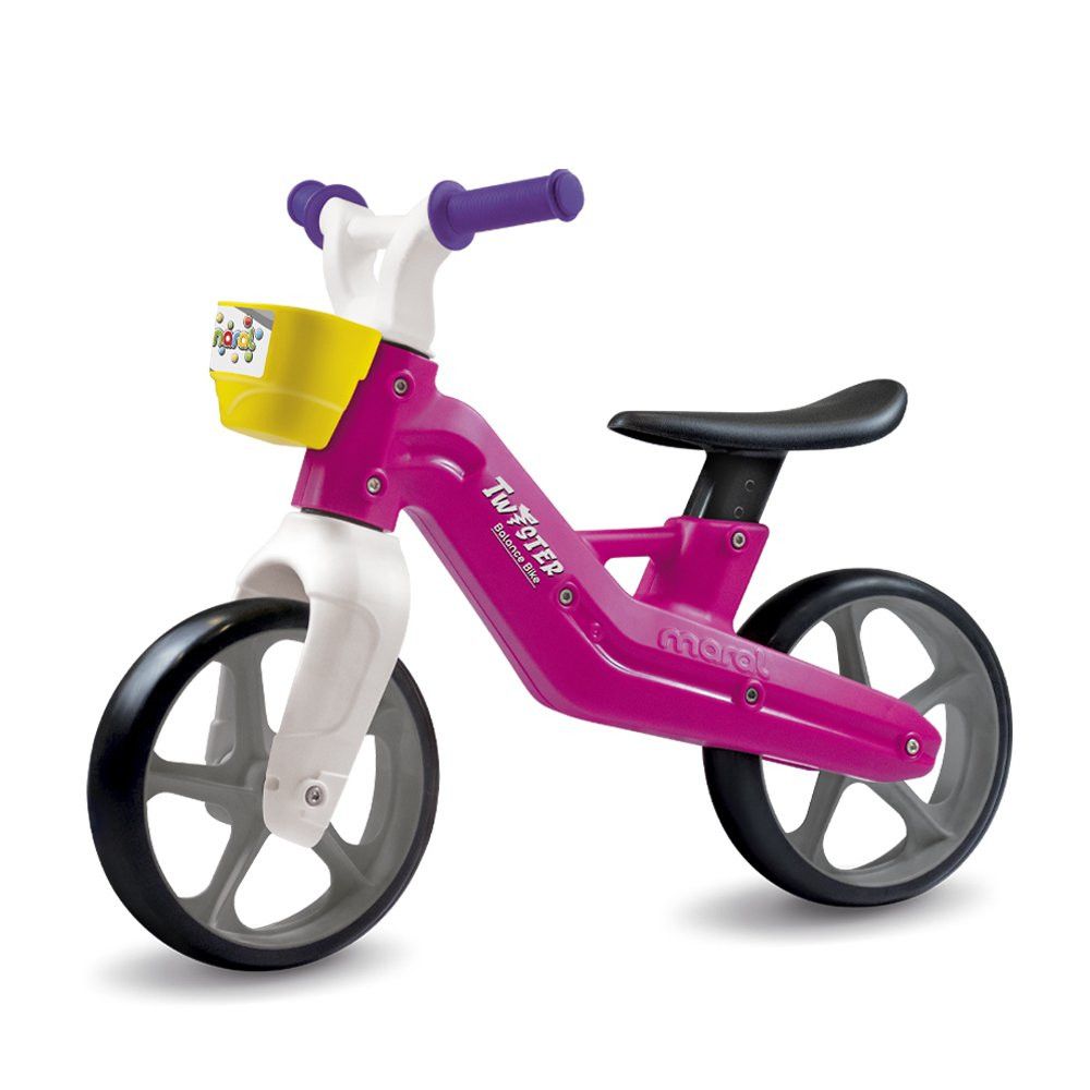 Bicicleta Infantil Sem Pedal Rosa Balance Bike Aro 12 Com Assento Ajustável