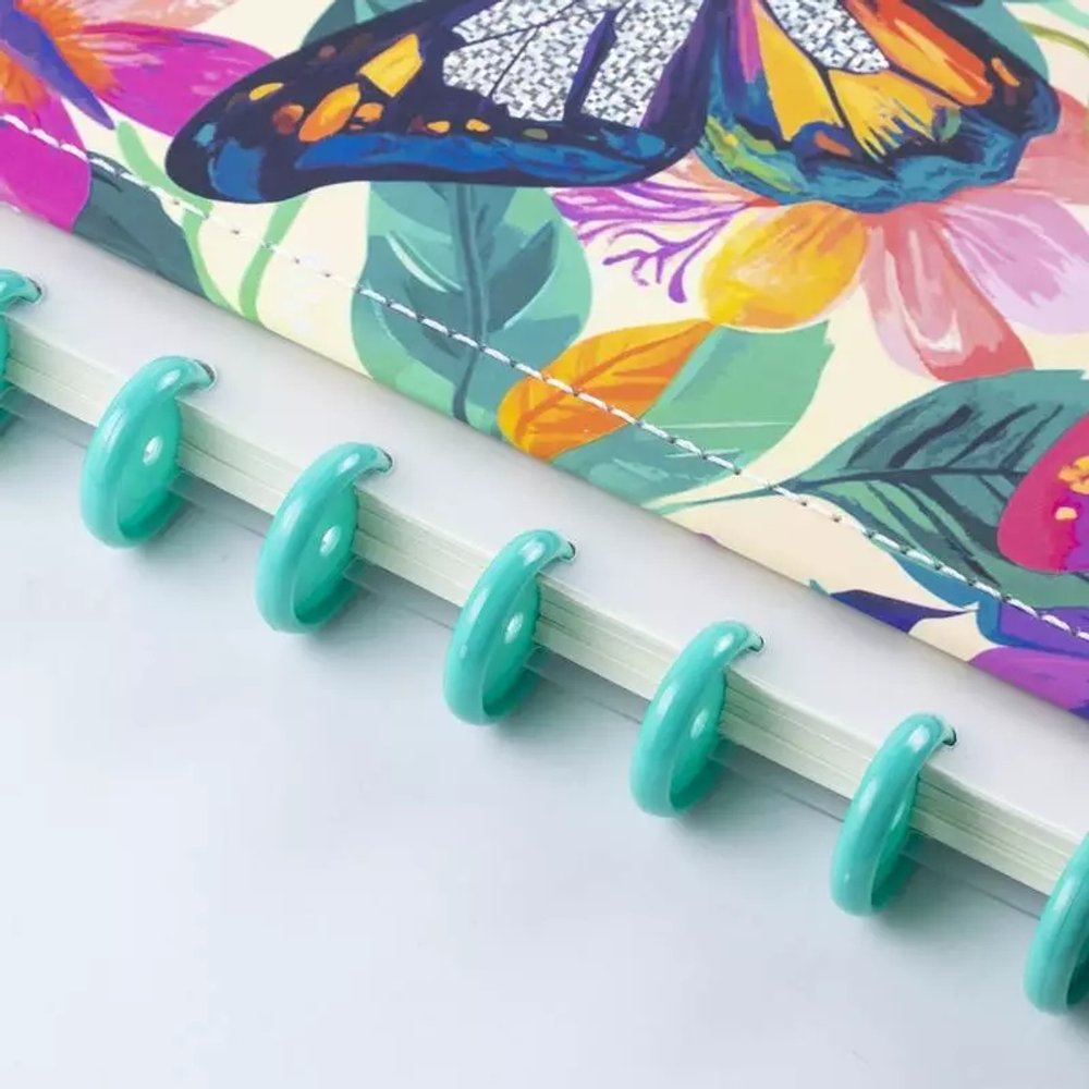 Caderno Butterfly Disko Capa Dura Médio M Disco Reposicionável - Imagem 9