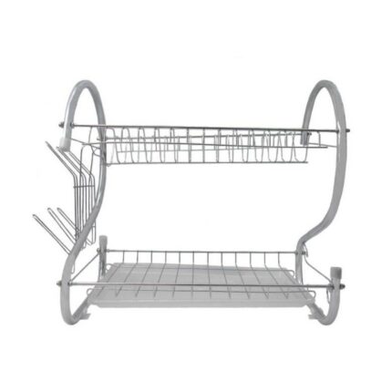 Escorredor de Louças Metal com Porta Copos e Suporte para Talheres Grande Organizador Cozinha