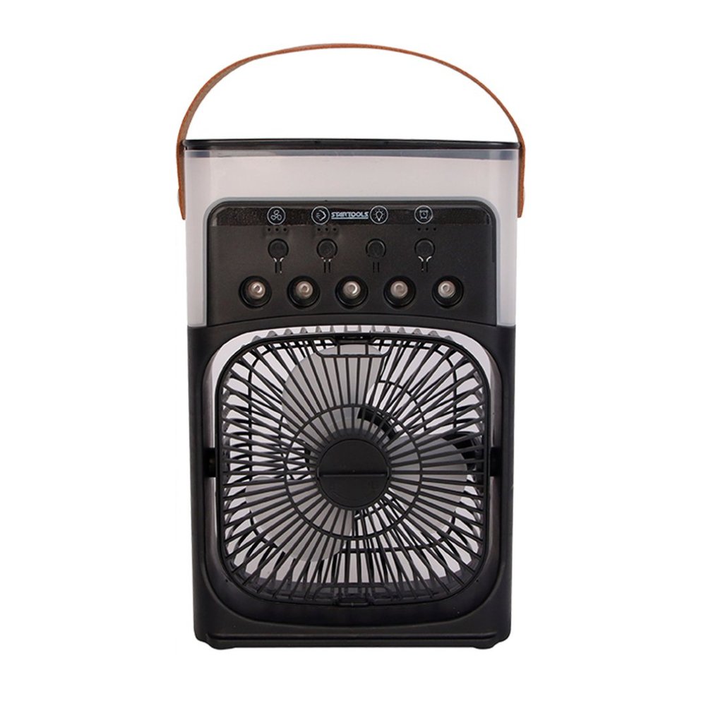 Climatizador e Ventilador Portátil 10W Bivolt LED Preto Compacto e Silencioso - Imagem 2