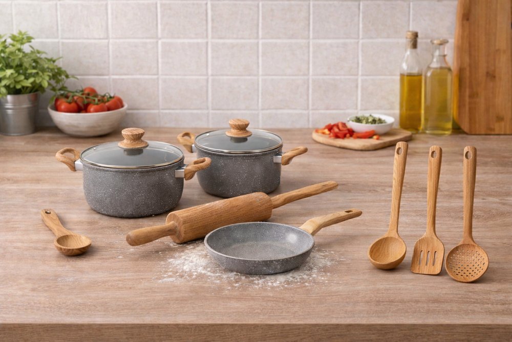 Kit 4 Panelas e 3 Utensílios Cozinha - Imagem 2