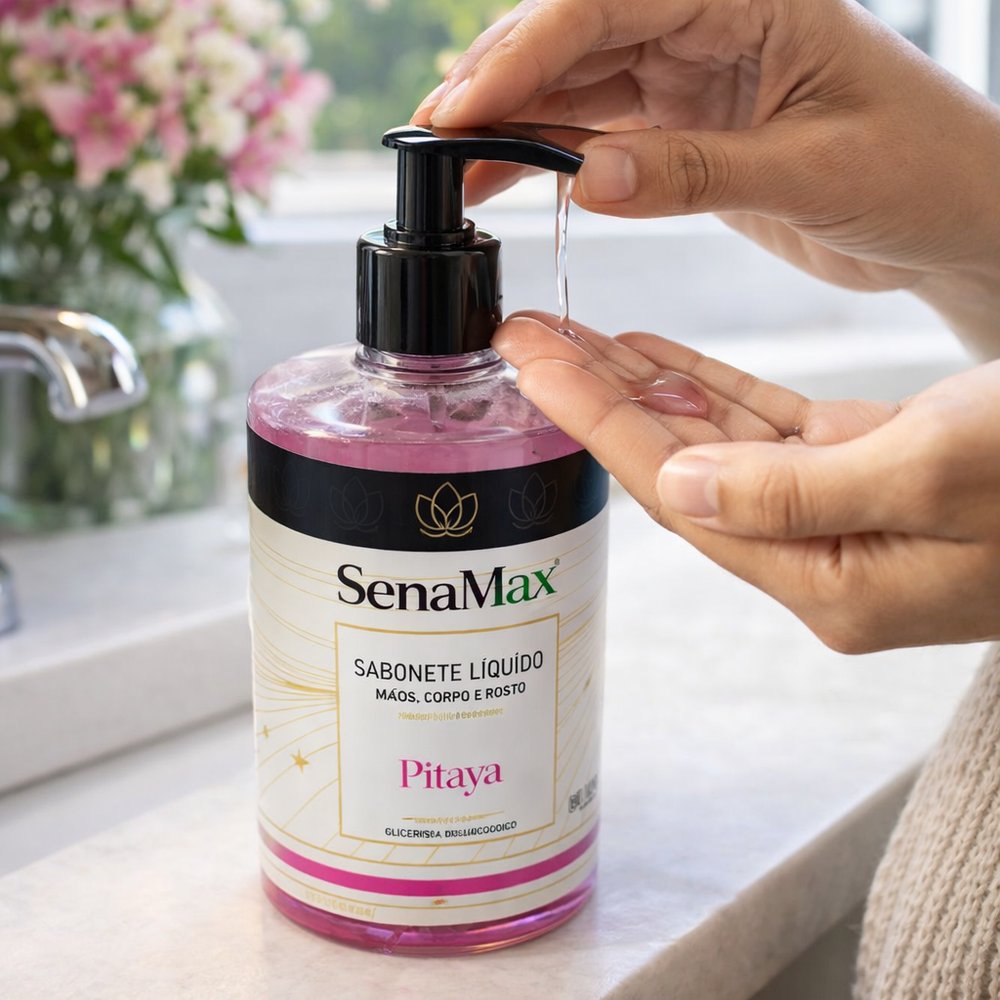 Sabonete liquido para mãos, corpo e rosto Pitaya 500ml - Rosa - Imagem 4