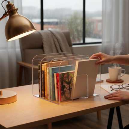 ORGANIZADOR DE LIVROS STANDARD CRISTAL 3 Divisões
