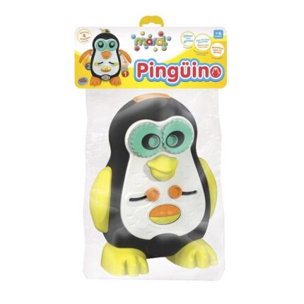 Brinquedo Educativo Pinguino Didático Infantil com Som e Luzes, Multicolorido, Estimula Coordenação e Aprendizado