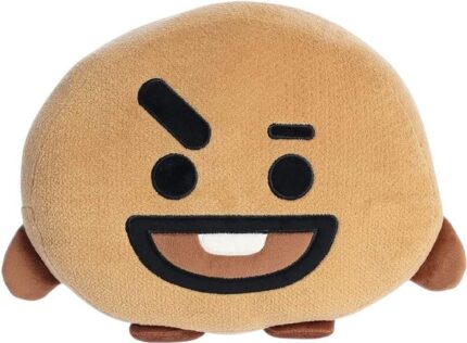 Manta Almofada Infantil BT21 Personagens Marrom Tamanho Único Confortável Macia