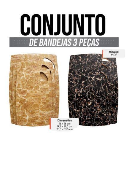 Conjunto 3 Tábuas de Corte Retangular - Sortida