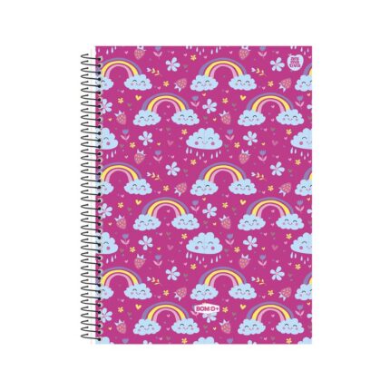 Caderno Universitário Capa Dura Espiral 20 Matérias 200 Folhas Sortido Grande Resistente
