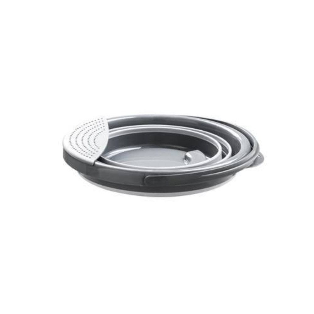 Balde Dobrável Multiuso Redondo 4 Litros - Silicone Resistente Portátil Sortida - Imagem 4