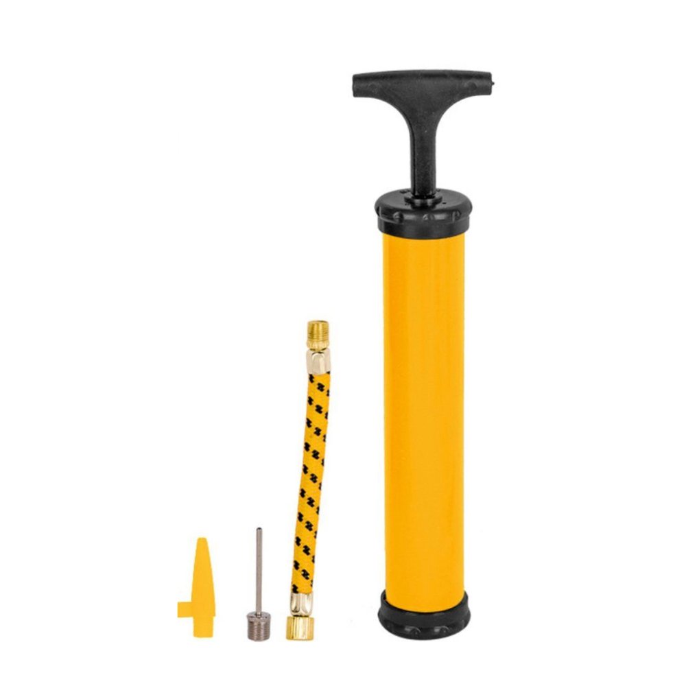 Bomba de Ar 24cm Manual Inflador Alta Pressão para Bicicleta e Bola com Mangueira Flexível - Imagem 5