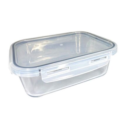 Pote de Vidro Hermético para Alimentos 1040ml Tampa Plástica Transparente Vedação Alta