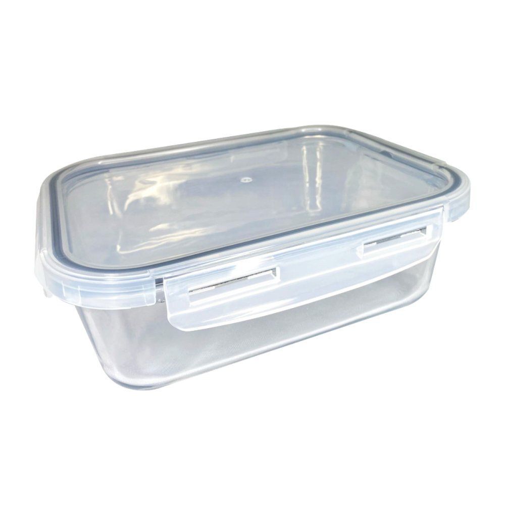 Pote de Vidro Hermético para Alimentos 1040ml Tampa Plástica Transparente Vedação Alta