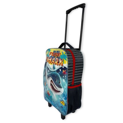 Kit Mochila Infantil Escolar Tubarão Vermelha 3 Peças Mochila + Lancheira + Estojo Resistente