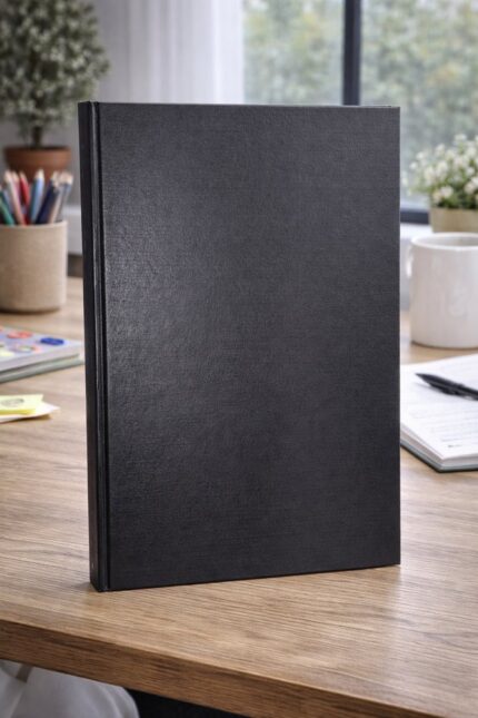 Caderno Grande Numerado 200 Folhas Preto Animativa Material Escolar Resistente e Prático