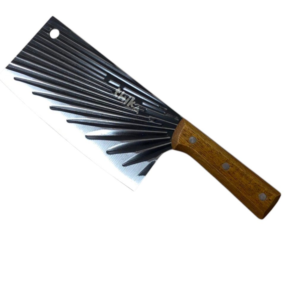 Cutelo Aço Inox 30cm Cabo de Madeira Resistente Faca Profissional Corte Pesado - Imagem 2