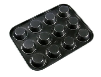 Forma para Cupcakes Antiaderente 12 Cavidades Silicone Resistente Assar Bolo Fácil