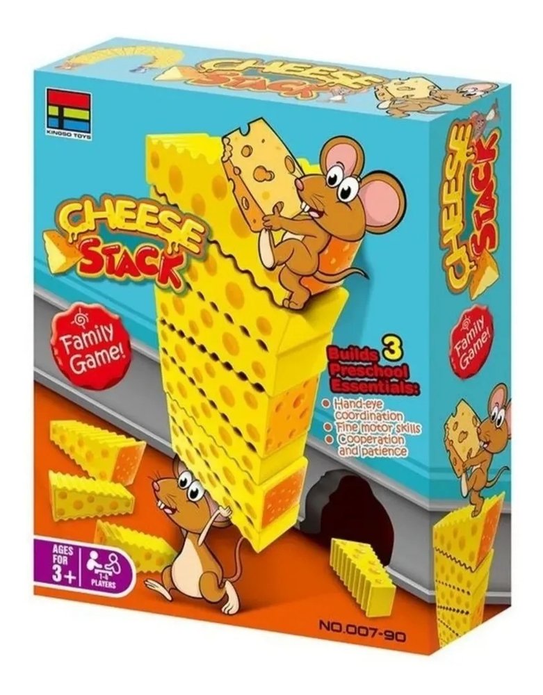 Conjunto 20 Blocos De Queijo Cheese Stack Torre Empilhamento - Imagem 4
