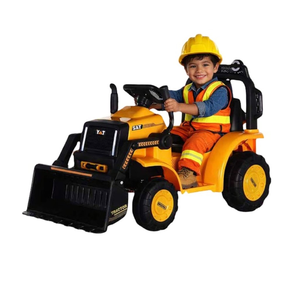 Trator Elétrico Amarelo Bateria Recarregável 6V - Imagem 3