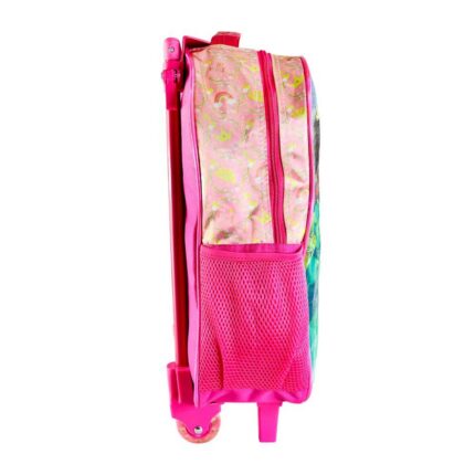 Kit Mochila Infantil Escolar Princesas 3 peças Mochila 16 Pol, Lancheira Térmica, Estojo Escolar Rosa
