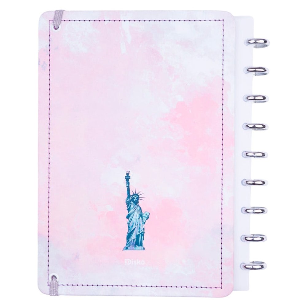 Caderno Disko Nova York Grande G Capa Dura Disco Reposicionável - Imagem 2