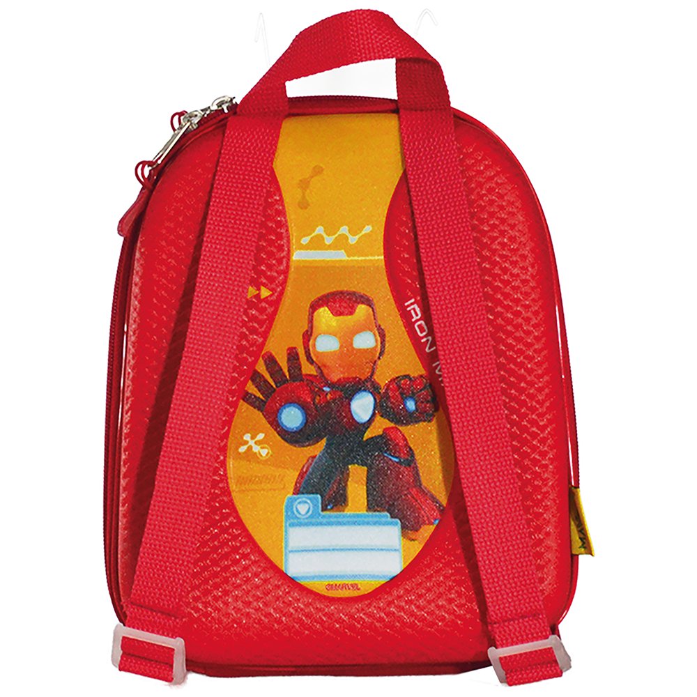Mochila Infantil Homem de Ferro Tamanho P Vermelha Escolar Resistente Impermeável - Imagem 2