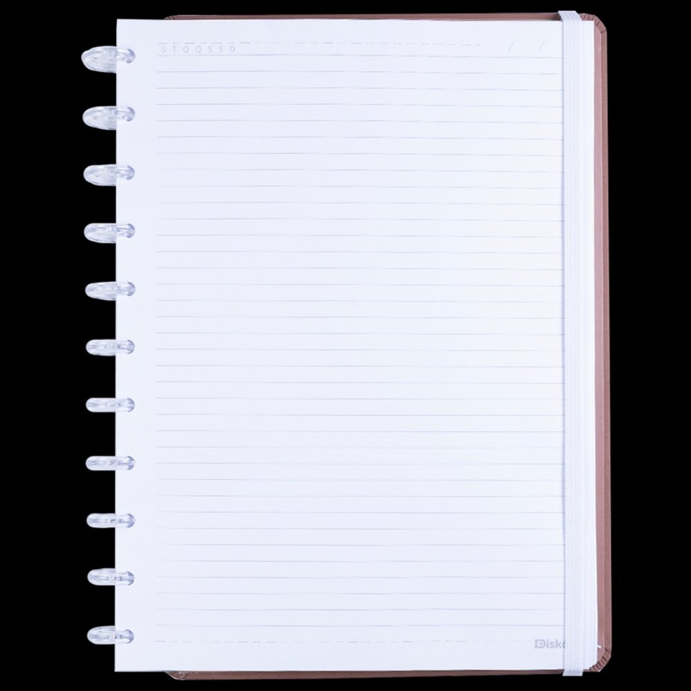 Caderno Mocha Médio M Capa Dura Disco Reposicionável - Imagem 4