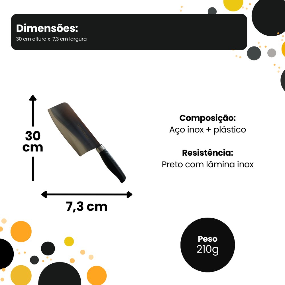 Cutelo Cortinox Elegance 30 cm Aço Inox Faca Profissional Alta Durabilidade Corte Preciso - Imagem 2