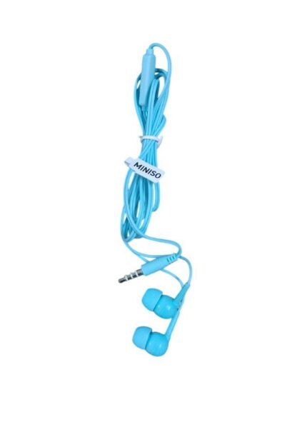 Fone de Ouvido com Fio Azul Claro Modelo Conector P2 com Estojo Protetor 1,2m