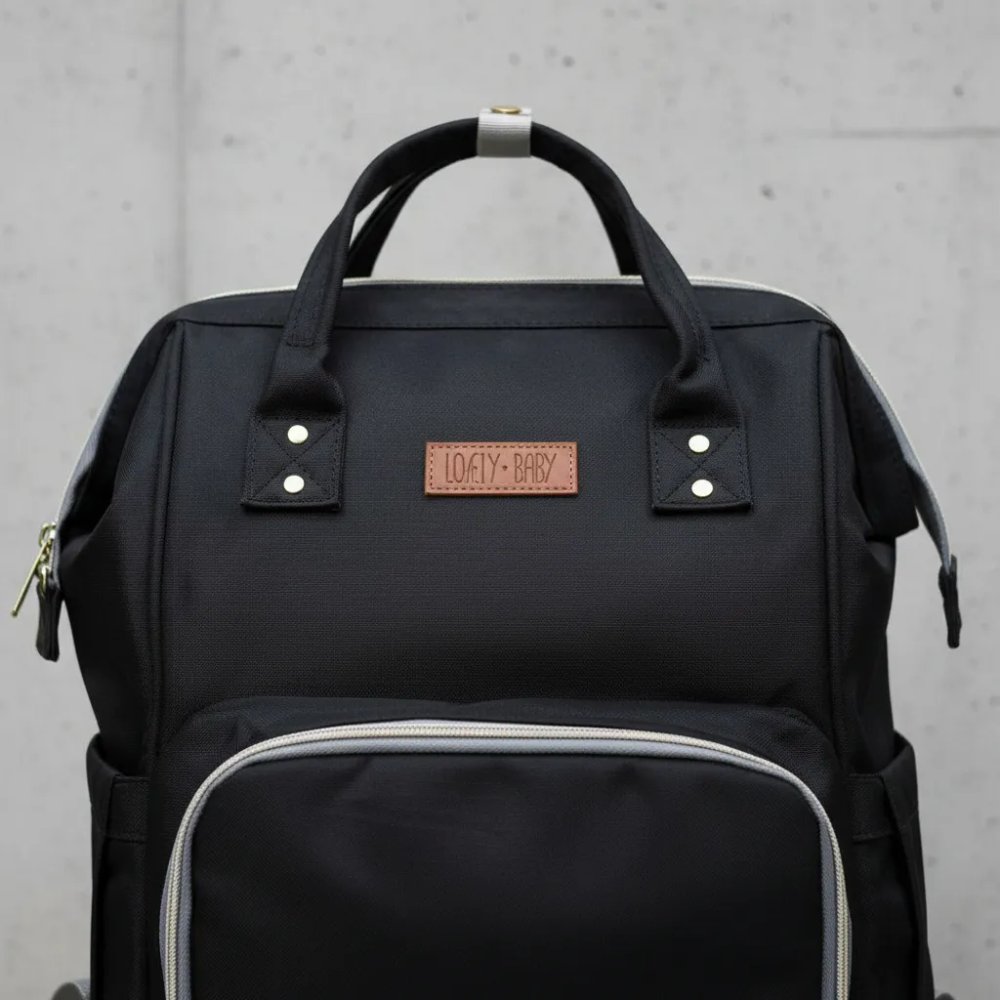 Mochila Maternidade Preta Grande Antifurto com Bolsos Térmicos e Compartimento Mamadeira - Imagem 4
