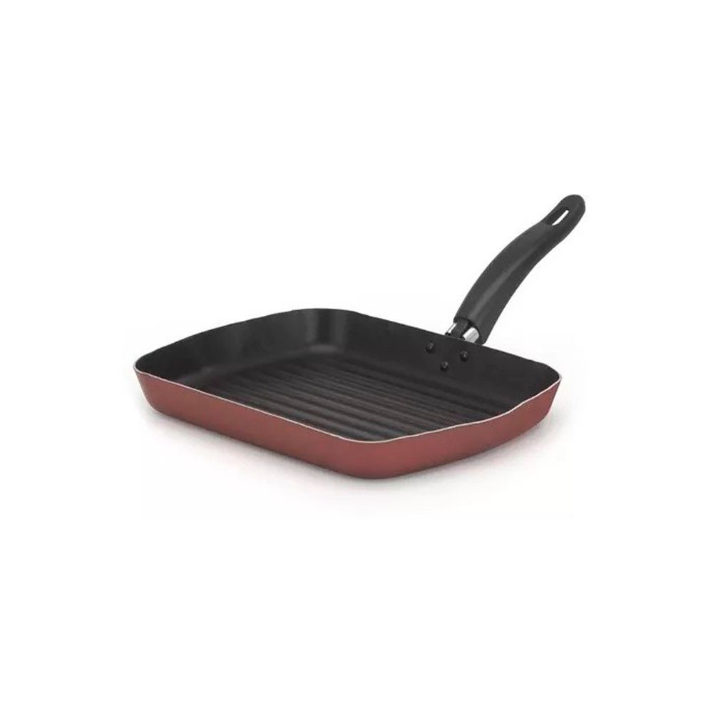 Frigideira Antiaderente Bifeteira Grill 28cm Alumínio Techflon Nacional Resistente