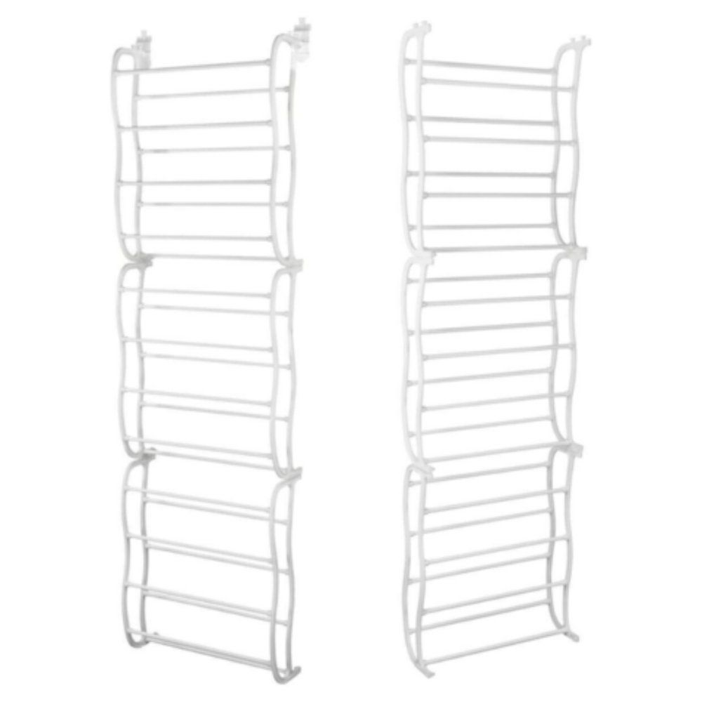 Sapateira Vertical de Parede e Porta para 36 Pares - Branca - Imagem 2