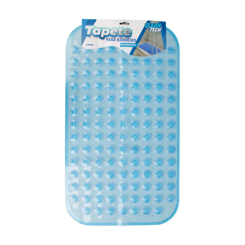 Tapete para Box Retangular Antiderrapante 70x100cm Cinza Lavável e Resistente - Imagem 3