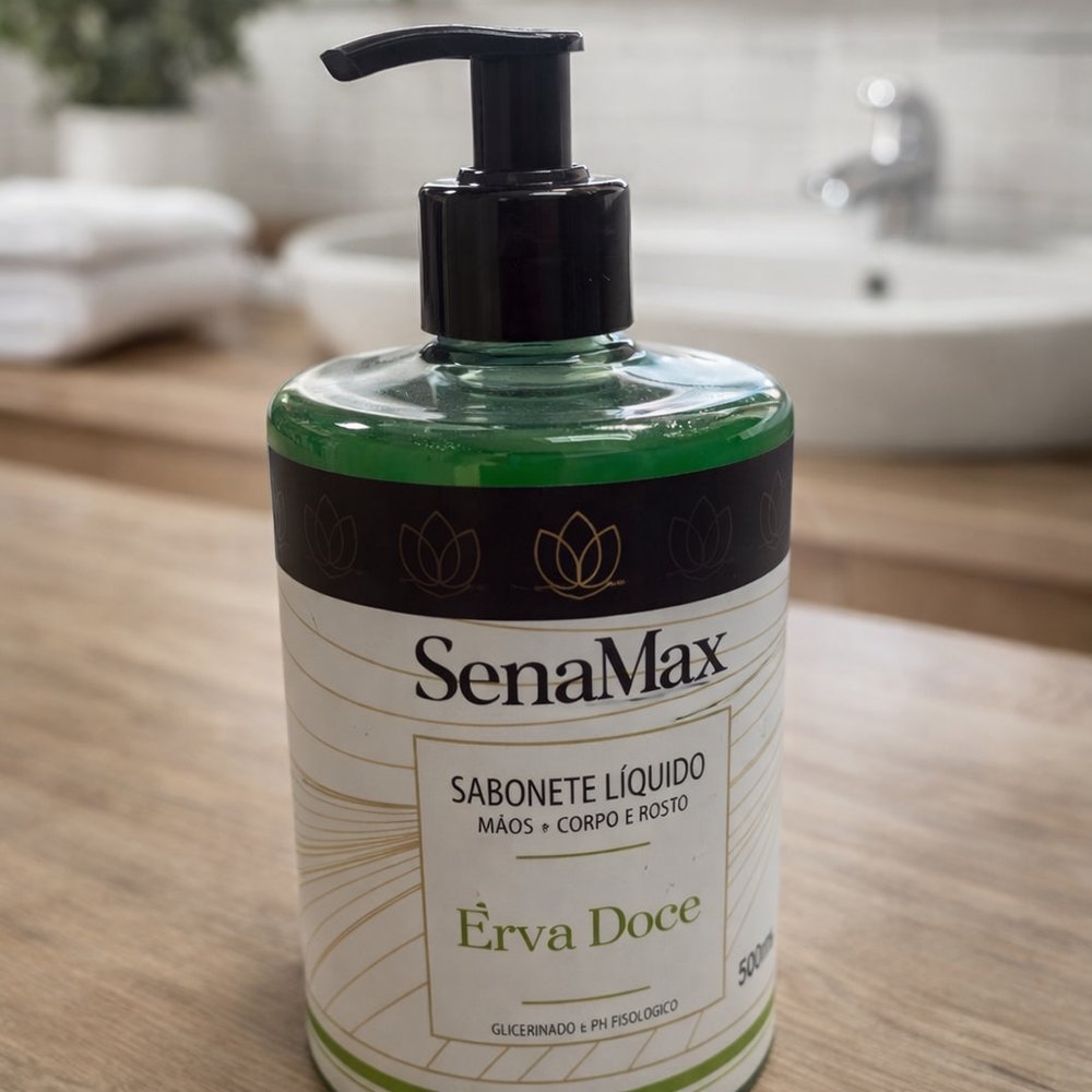Sabonete Liquido para mãos, corpo e rosto erva doce 500ml - Verde - Imagem 2