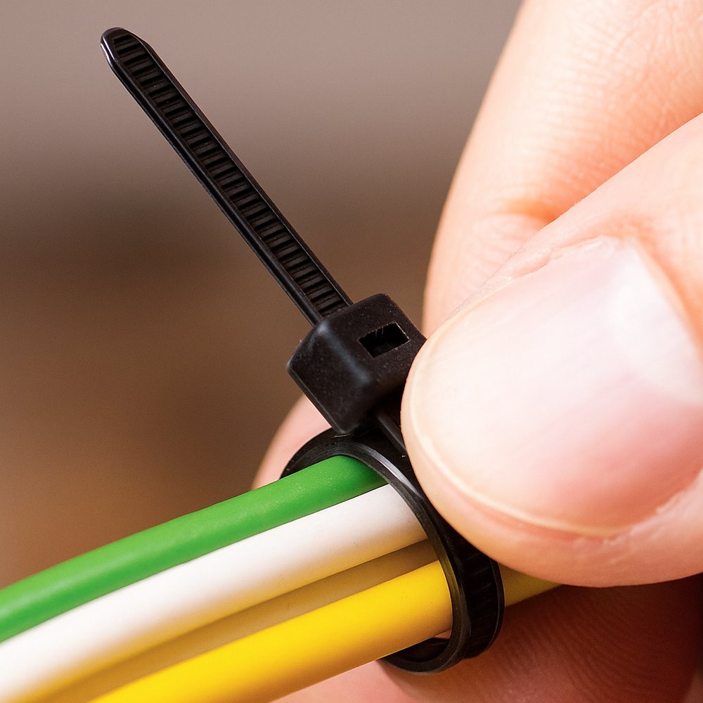 Abraçadeira de Nylon 30cm x 3,6mm Preta com 100 Unidades - Fixação Resistente e Durável - Imagem 3