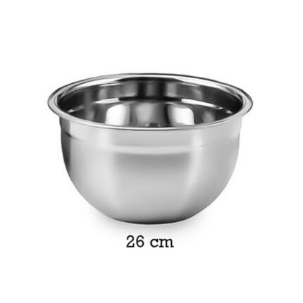 Tigela Inox Bowl 26cm Multiuso Profissional Aço Inoxidável Resistente Cozinha