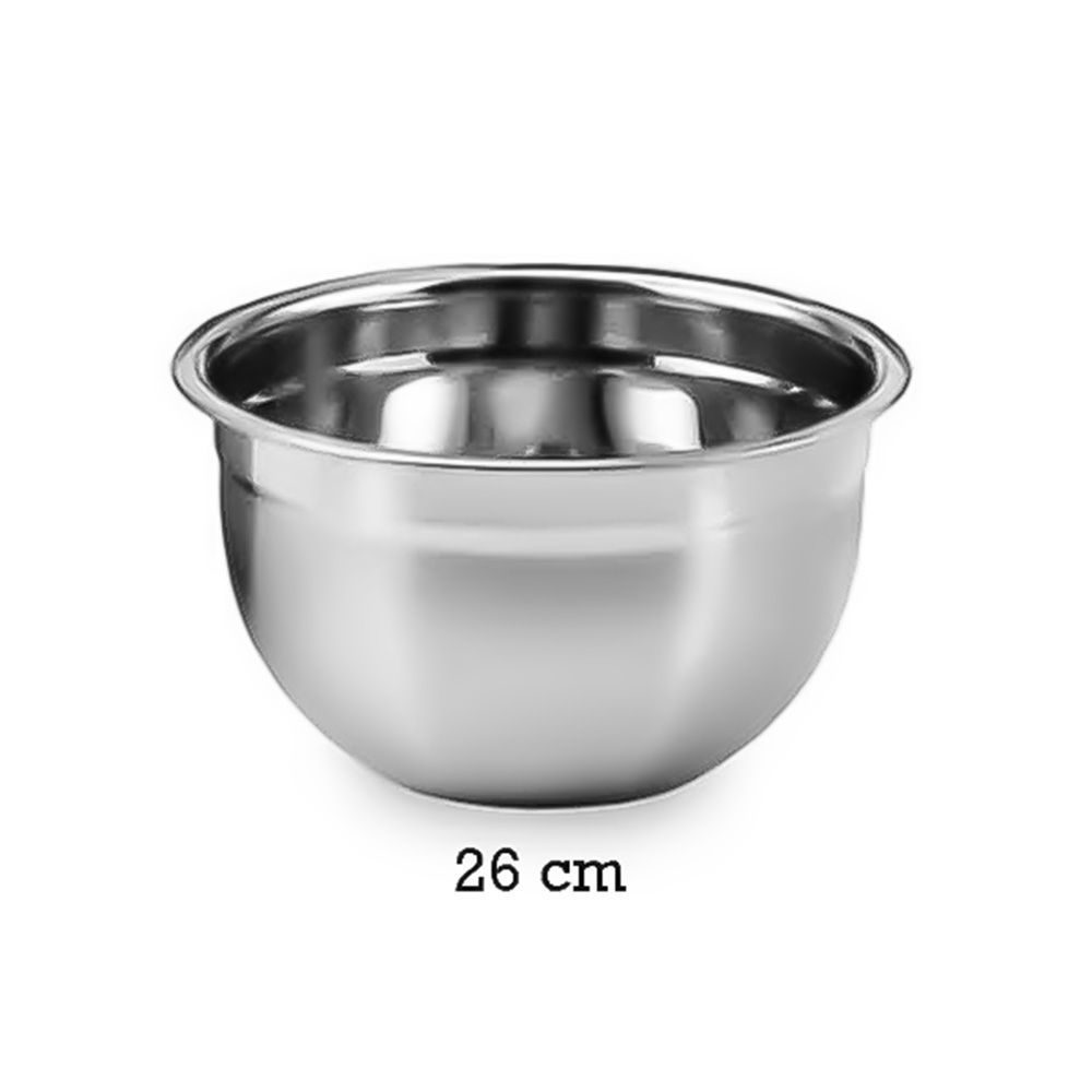 Tigela Inox Bowl 26cm Multiuso Profissional Aço Inoxidável Resistente Cozinha
