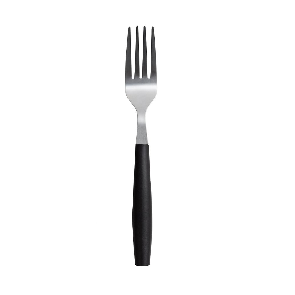 Kit 6 Garfos de Mesa Inox Linha Mato Grosso Cabo Preto Resistente e Antioxidante - Imagem 4