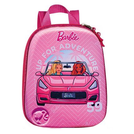 Mochila Infantil Barbie Conversível Tamanho P Rosa Alça Ajustável Material Resistente