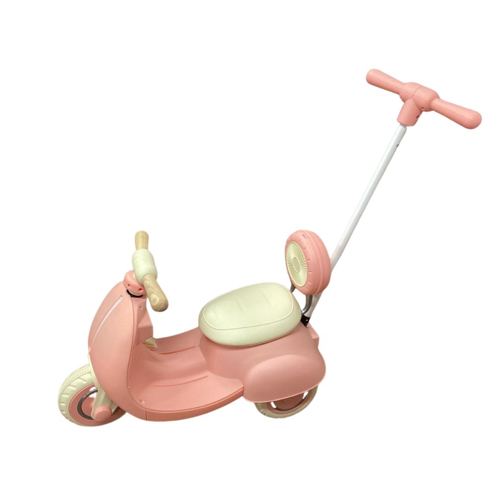 Moto Elétrica Infantil 6V com Empurrador – Rosa - Imagem 3
