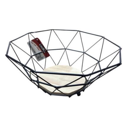 Fruteira Diamond Ecowood Preta 3 Andares Madeira Eco Friendly Organizador Cozinha