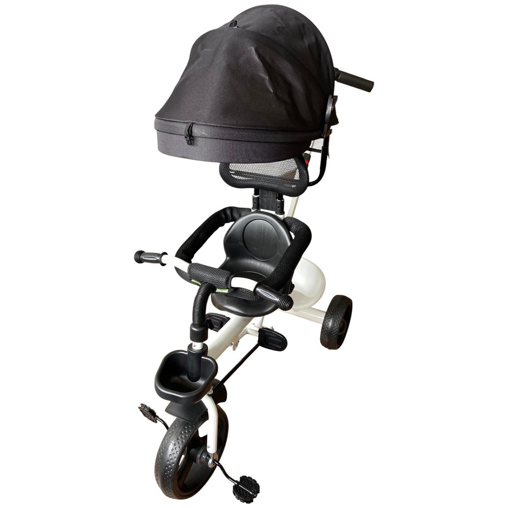 Triciclo Infantil Comfort Branco com Empurrador Ajustável e Rodas Antiderrapantes - Imagem 6