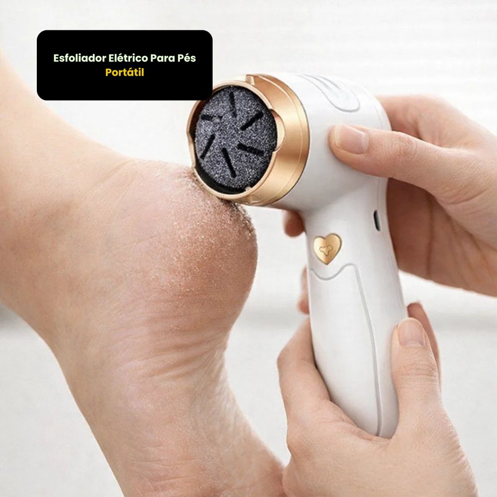 Esfoliador Elétrico Para Pés Portátil Recarregável 3 Modos de Velocidade Fácil Uso Ergonômico - Imagem 5