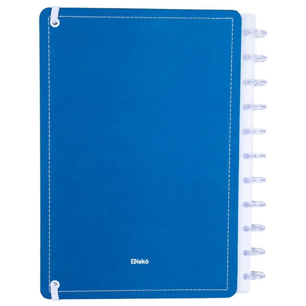Caderno Disko Blue Grande G Capa Dura Disco Reposicionável Escolar - Imagem 2