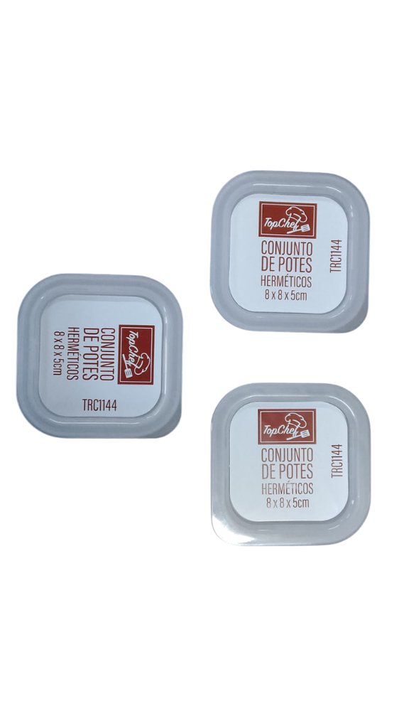 Conjunto 5 Potes Herméticos de Plástico com Tampa Vedação Perfeita Cozinha Organizador - Imagem 3