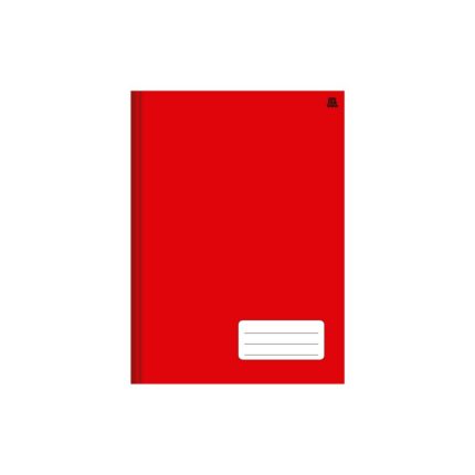 Caderno Universitário Costurado 96 Folhas 1 Matéria Tamanho Padrão Capa Dura Vermelho